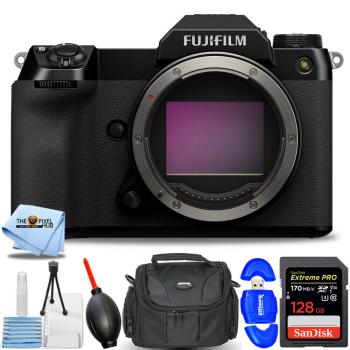 FUJIFILM GFX 50S II Medium Format Mirrorless Camera - 7PC Accessory Bu